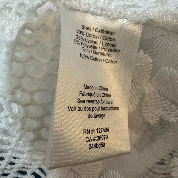 Heartloom Ivory Lacy Design Short Sleeve Blouse - Picture 7 of 7